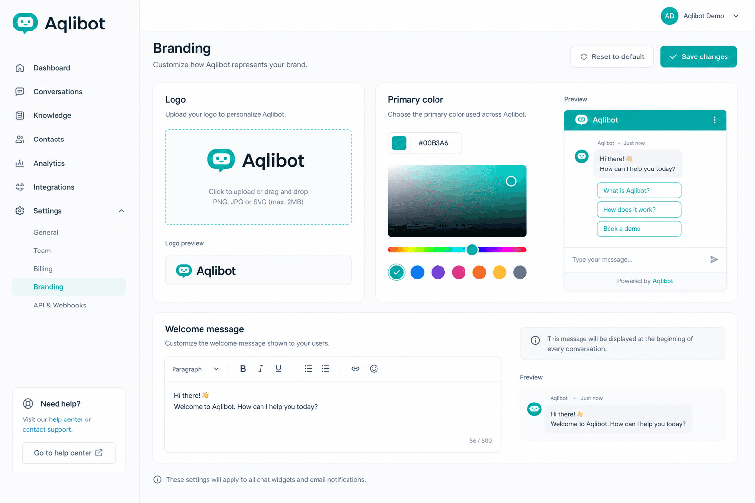 Aqlibot — No-Code Chatbot Builder screenshot 4
